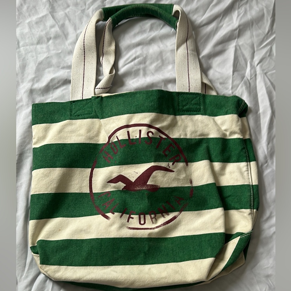 Hollister stripped tote bag